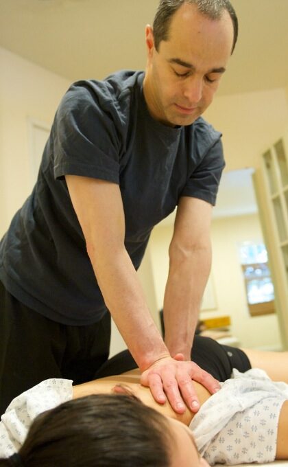 Bodywork being done on client